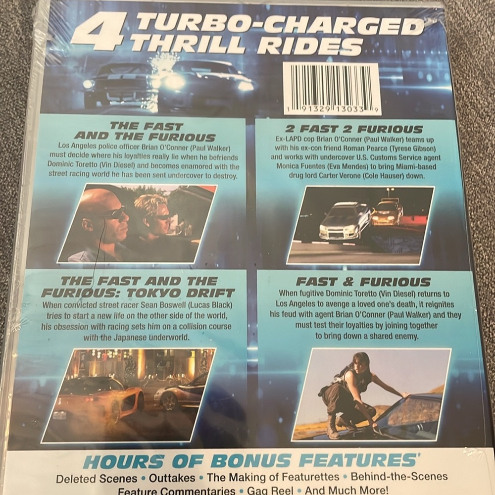 Fast & Furious 1-4 DVD Collection - Picture 3 of 3